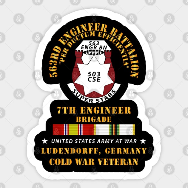 563rd Engineer Bn, 7th Eng Bde, Ludendorff, Germany w COLD SVC X 300 Sticker by twix123844